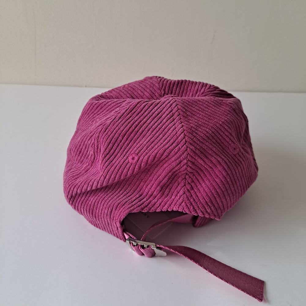 NWT Anthropologie Corduroy Baseball Cap Adjustable Buckle Strap Pink Womens OSFA - Picture 7 of 10